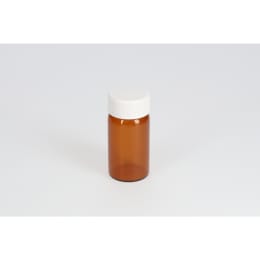 ねじ口瓶 茶色 SV-20 20mL メラミン白キャップ フッ素PTFE/ニトリルパッキン 組合せ 50組 250889