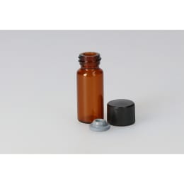 日電理化硝子 バキュームバイアルSVF-5 5mL 茶色 フェノール黒キャップ フッ素ETFEライナーゴム栓 100組 203451