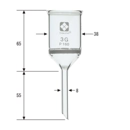 ガラスろ過器 円筒ロート形 3GP160