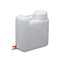 扁平缶 広口 ボールコック付 10L 0760
