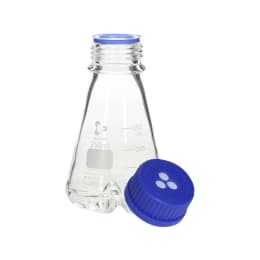 ねじ口振盪三角フラスコ 250mL 下部バッフル付