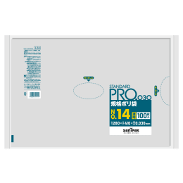 STANDARD PRO 規格ポリ袋 L14 14号 0.03t 透明 100P×30冊