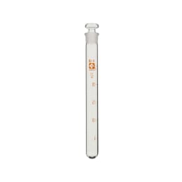 共通摺合せ共栓試験管 目盛付 ガラス平栓付 25mL 10本入 008380-25A