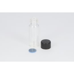 日電理化硝子 ねじ口瓶 S-2 5mL 無色 フェノールキャップ フッ素PTFE/シリコンパッキングセット 100組 250307