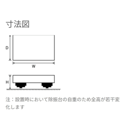 卓上除振台 VAN-IC W560×D455mm