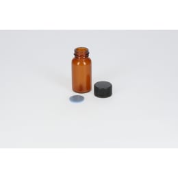 日電理化硝子 ねじ口瓶 SV-8 8mL 茶色 フェノールキャップ フッ素PTFE/シリコンパッキングセット 50組 251126