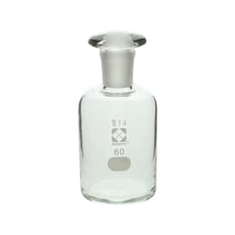 試薬びん 細口 透明 60mL 共通摺合14/20 017030-60A