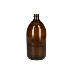 ねじ口びん 細口 1L 茶褐色