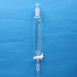 Fine共通摺合せ円筒分液ロート 200mL 球栓19/38 下部19/38 目盛あり PTFEコック付