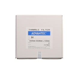 円筒濾紙 #84 ID25mm×OD28mm×L100mm 25本