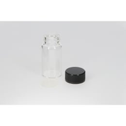 日電理化硝子 ねじ口瓶SV-20 20mL 無色 黒キャップ シリコーンパッキン 50組 251029