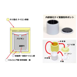 小型内面窒化ケイ素製ナイロンポット 100mL