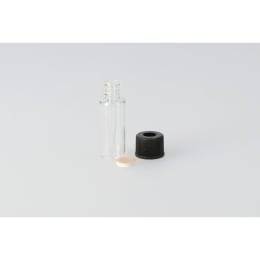 スピッチバイアル SPV-50 50μL 穴あき黒キャップ フッ素PTFE/ニトリルパッキン付 20組 203350