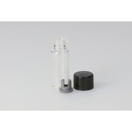 日電理化硝子 バキュームバイアルSVF-5 5mL 無色 フェノール黒キャップ 凍結乾燥用ブチルゴム栓 100組 203401