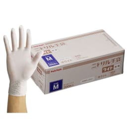 ニトリル手袋 ライト PF 白 M 200枚入
