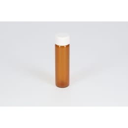 ねじ口瓶 茶色 S-5 5mL メラミン白キャップ フッ素PTFE/ニトリルパッキン 組合せ 100組 250199