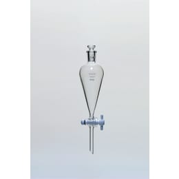 Fine透明共通摺合分液ロート 100mL 平栓15/25 スキーブ型 PTFEコック付き