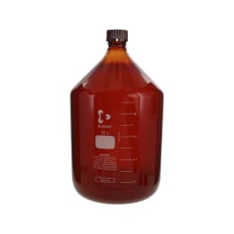 ねじ口びん(メジュームびん) 茶褐色 赤キャップ付 10L 017210-100001