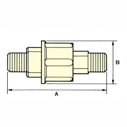 PTFE分離型雄ネジユニオン R1/4 F-2184-001
