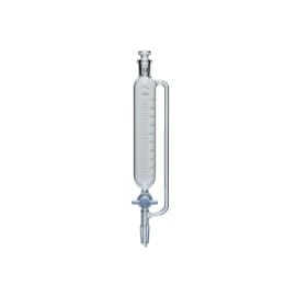 Fine透明共通摺合 円筒分液ロート 100mL 側管付 平栓15/25下部15/25 目盛付 PTFEコック付