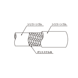 トヨシリコーンホースTSI-12φ12.7×φ19.5カット品1m