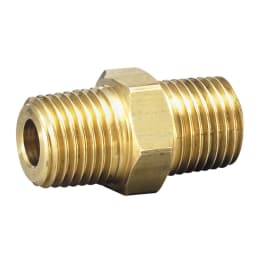 黄銅製 ねじ込み継手 六角ニップル 3/8 G6N-03-BS