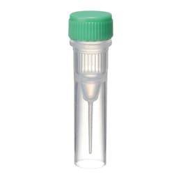 Oリングレススクリューキャップチューブ 0.5mL 自立型 滅菌 緑 500入