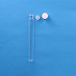 日電理化硝子 ねじ口試験管 ST-16.5L 20mL メラミン樹脂白キャップ シリコンパッキン 組合せセット 50組 119220