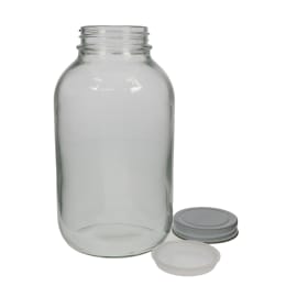 マヨネーズ瓶 1800mL 白色金キャップ中栓付12入