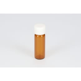 日電理化硝子 ねじ口瓶 S-1 4mL 茶色 P.Pキャップ シリコーンゴムパッキングセット 100組 250056