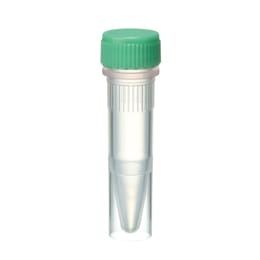 Oリングレススクリューキャップチューブ 1.5mL 自立型 滅菌 緑 500入