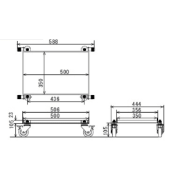 取り回し君 真空ポンプ用カート PRT350