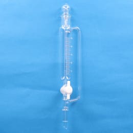 Fine透明共通摺合円筒分液ロート 50mL 側管付 球栓15/25下部15/25 目盛付 PTFEコック付