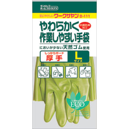 ワークサヤン厚手 手袋 L グリーン 1双