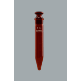 透明摺合遠心沈澱管 茶 円錐 目盛付 共栓 10mL IWAKI