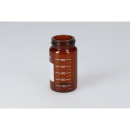 日電理化硝子 目盛付きバイアル(水質検査瓶)GV-50 50mL 茶色 瓶のみ 50本 206074
