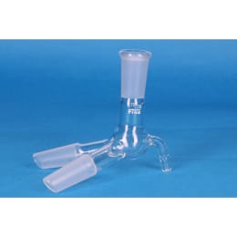 Fine共通摺合二又減圧用アダプター 吸引口φ8付 上部雌19/38 下部雄19/38×2