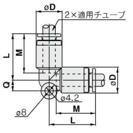 クリーンワンタッチ管継手(ブロー用) ミリサイズ KPシリーズ KPL08-00