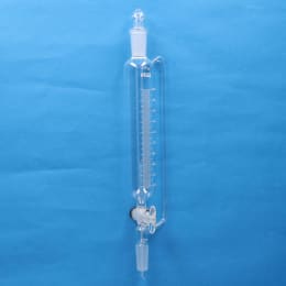 Fine共通摺合せ円筒分液ロート 200mL 側管付 球栓19/38下部19/38 目盛付 ガラスコック付