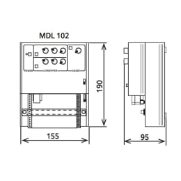 チャートレコーダ 2ペン 100mm幅 MDL-102