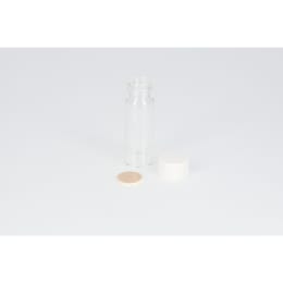ねじ口瓶 無色 S-3 10mL メラミン白キャップ フッ素PTFE/ニトリルパッキン 組合せ 100組 250188