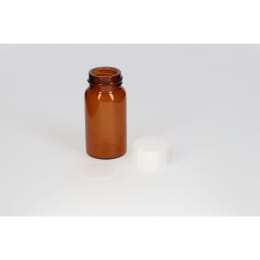 日電理化硝子 ねじ口瓶 SV-20 20mL 茶色 P.Pキャップ シリコーンゴムパッキングセット 50組 250609
