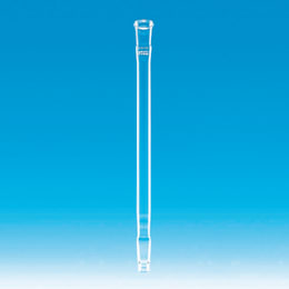 Fine透明共通摺合空気冷却器 筒長200mm 上部雌15/25 下部雄15/25