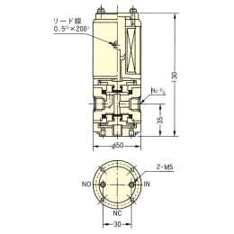 電磁弁 PTFE3方メス DC100V FCY-0610Y-TF F-2372-002
