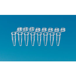 PCR8連チューブ フラットキャップ 0.2mL 120連入