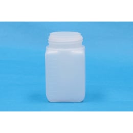 角型びん 広口 白 PE製 100mL