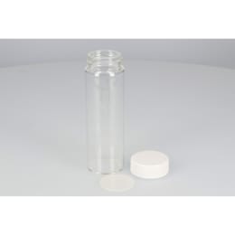 日電理化硝子 ねじ口瓶 SV-100 100mL 無色 メラミンキャップ シリコーンゴムパッキングセット 25組 250793