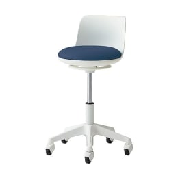 ラボラトリチェア背付・フットリング無 インディゴブルー
