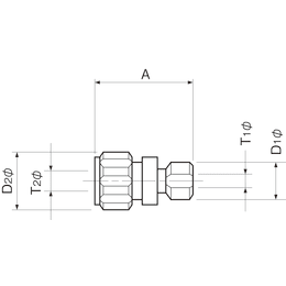 PTFE異径ジョイント I型 8φ×10φ F-2066-006