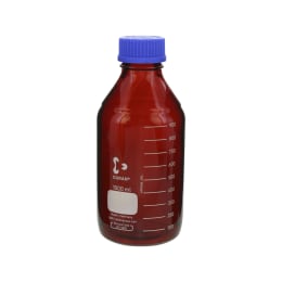 ねじ口びん(メジュームびん) 茶褐色 青キャップ付 1L 017210-1000A
